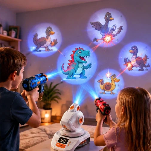 Blastzy projector laser tag family gameplay concept